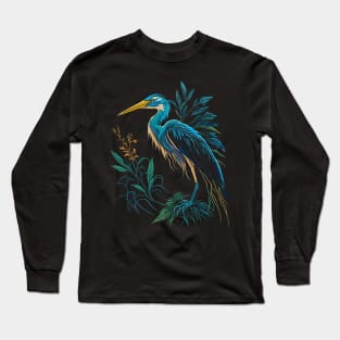 Tropical Heron Long Sleeve T-Shirt